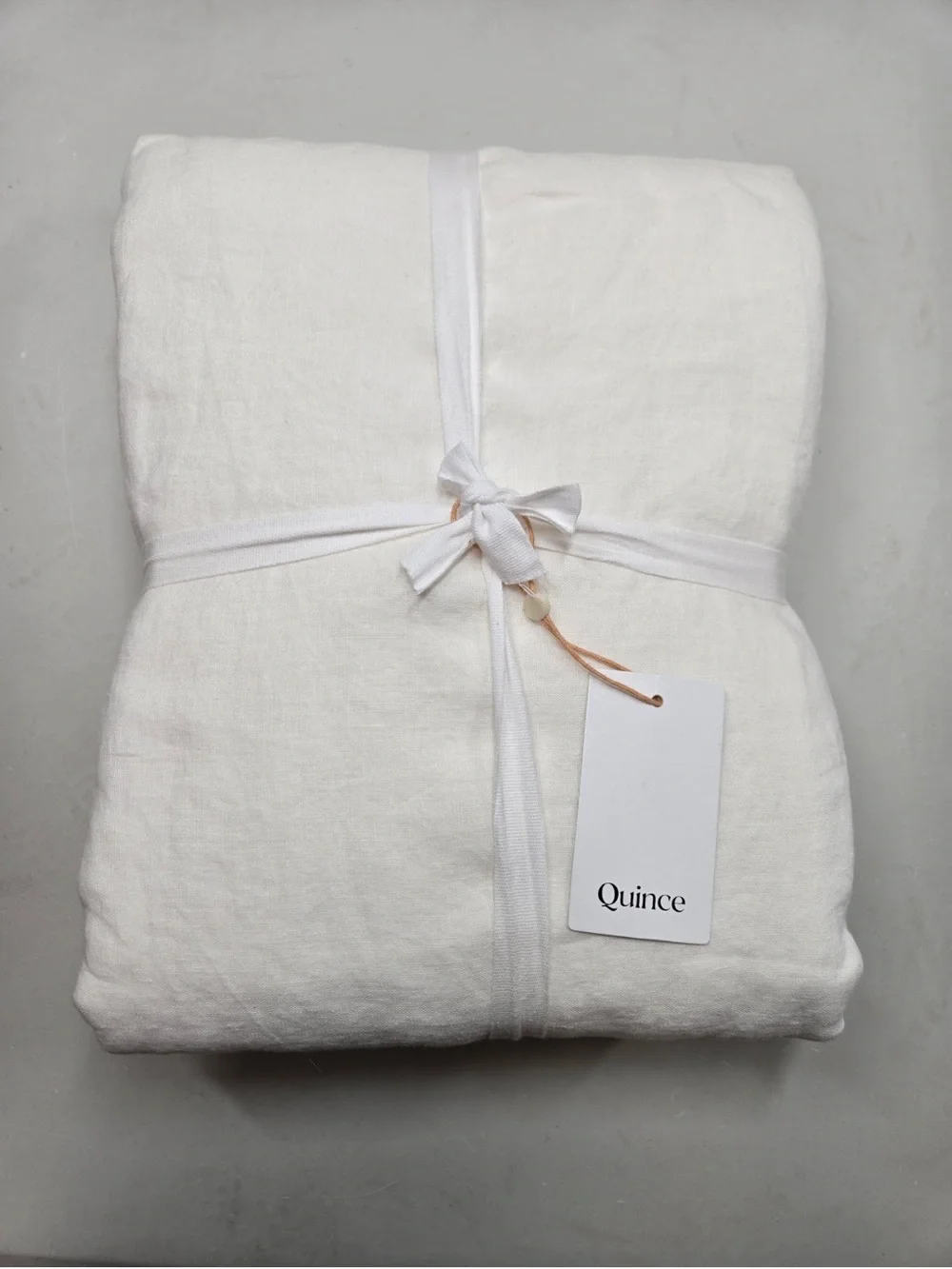 NWT QUINCE European Linen Duvet Cover Full/Queen White 0556